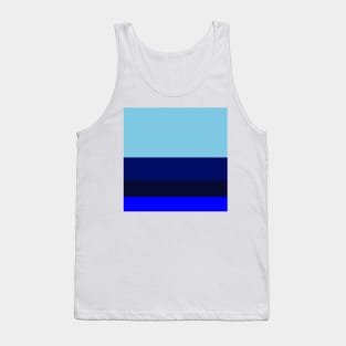 A superb blend of Sky Blue, Primary Blue, Dark Imperial Blue and Dark Navy stripes. Tank Top